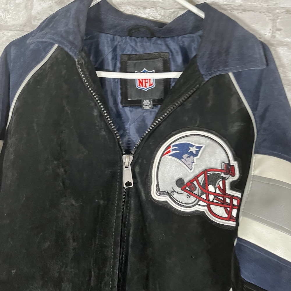 NFL Men'sNew England Patriots Suede Leather Varsity Jacket Size Large - Picture 3 of 16